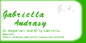 gabriella andrasy business card